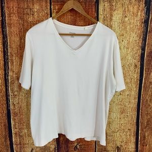 Chico's White Short Sleeve True Color T-shirt Sz 3